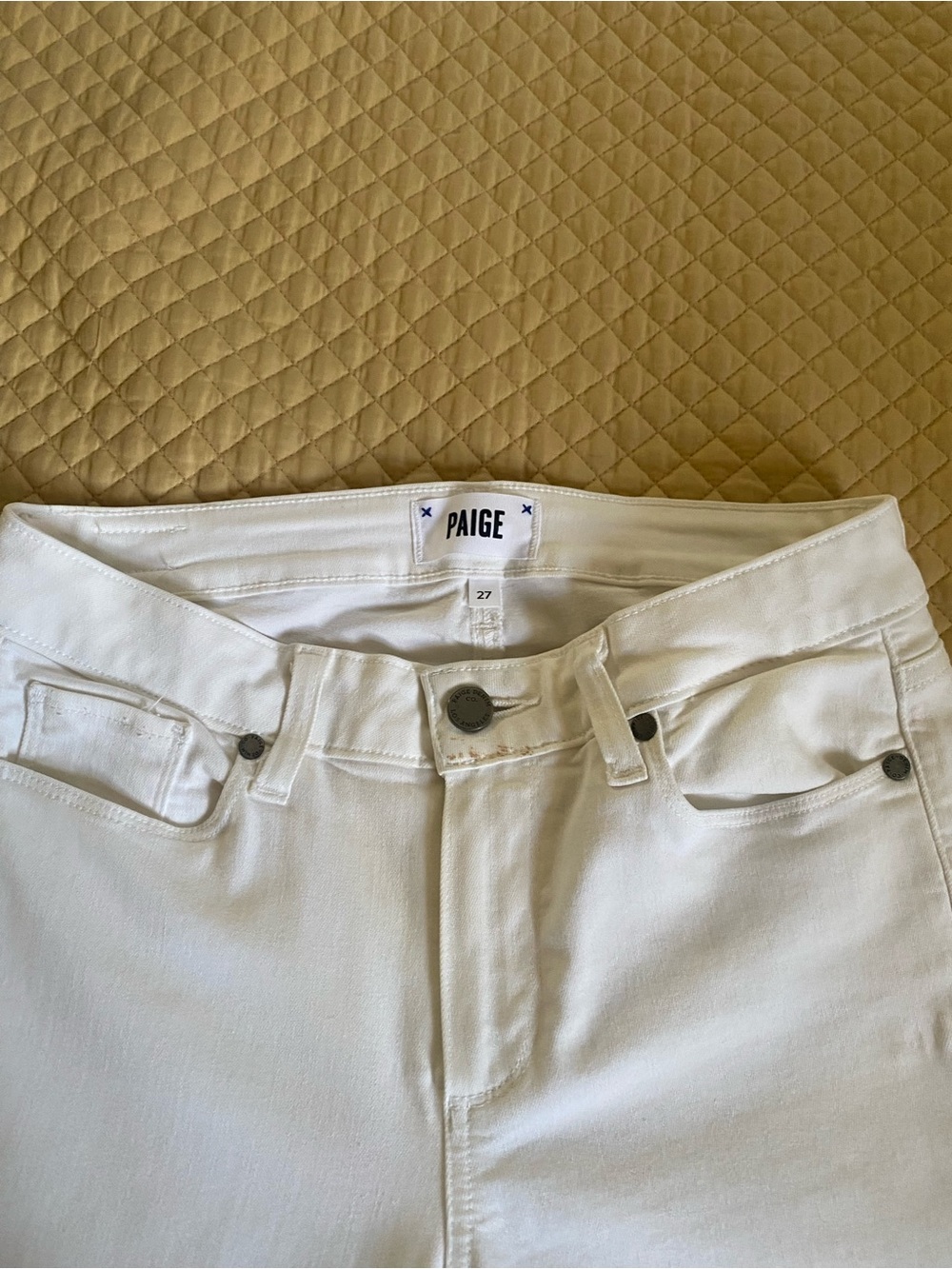 PAIGE White High-Rise Women's Jeans - Clean Straight Cut